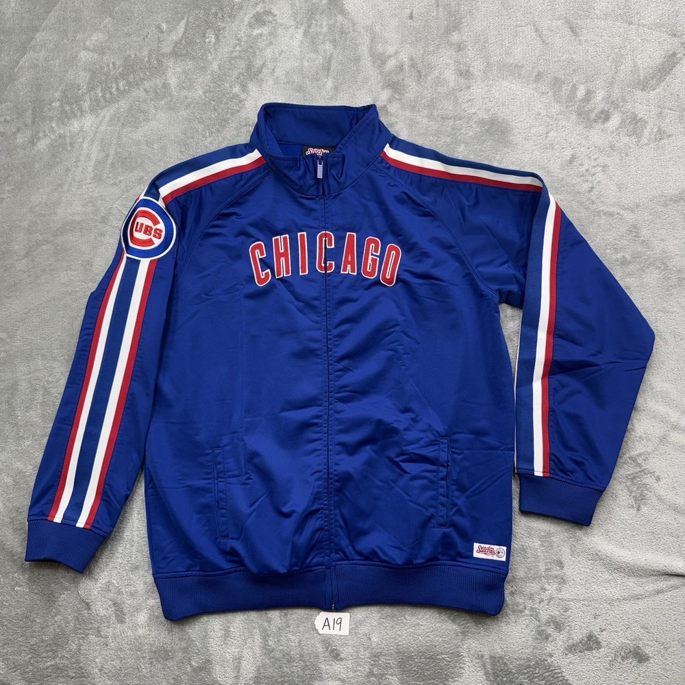 Chicago Cubs Mens Stitches Long Sleeve Zip Jacket Size XL